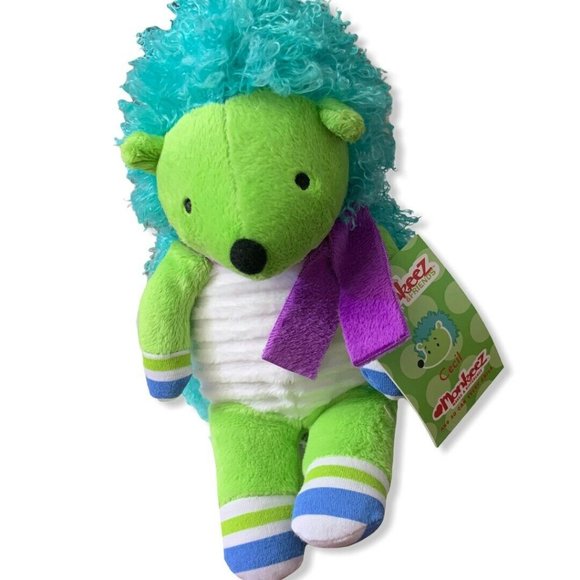 Monkeez & Friends Stuffed Green Porcupine Cecil - Picture 1 of 6
